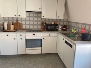 Mikrowelle, Herdplatte, Geschirrspüler