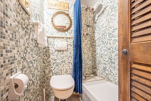 Douche, serviettes fournies