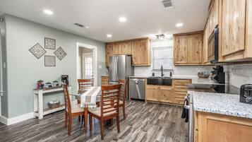 Microwave, oven, stovetop, dishwasher