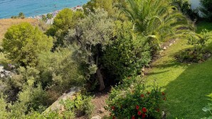 A coastal landscape with a beach, lush greenery, and a clear view of the sea. - Apartment 'Clementina Garden' with Sea View, Wi-Fi and Air Conditioning (Nerja)