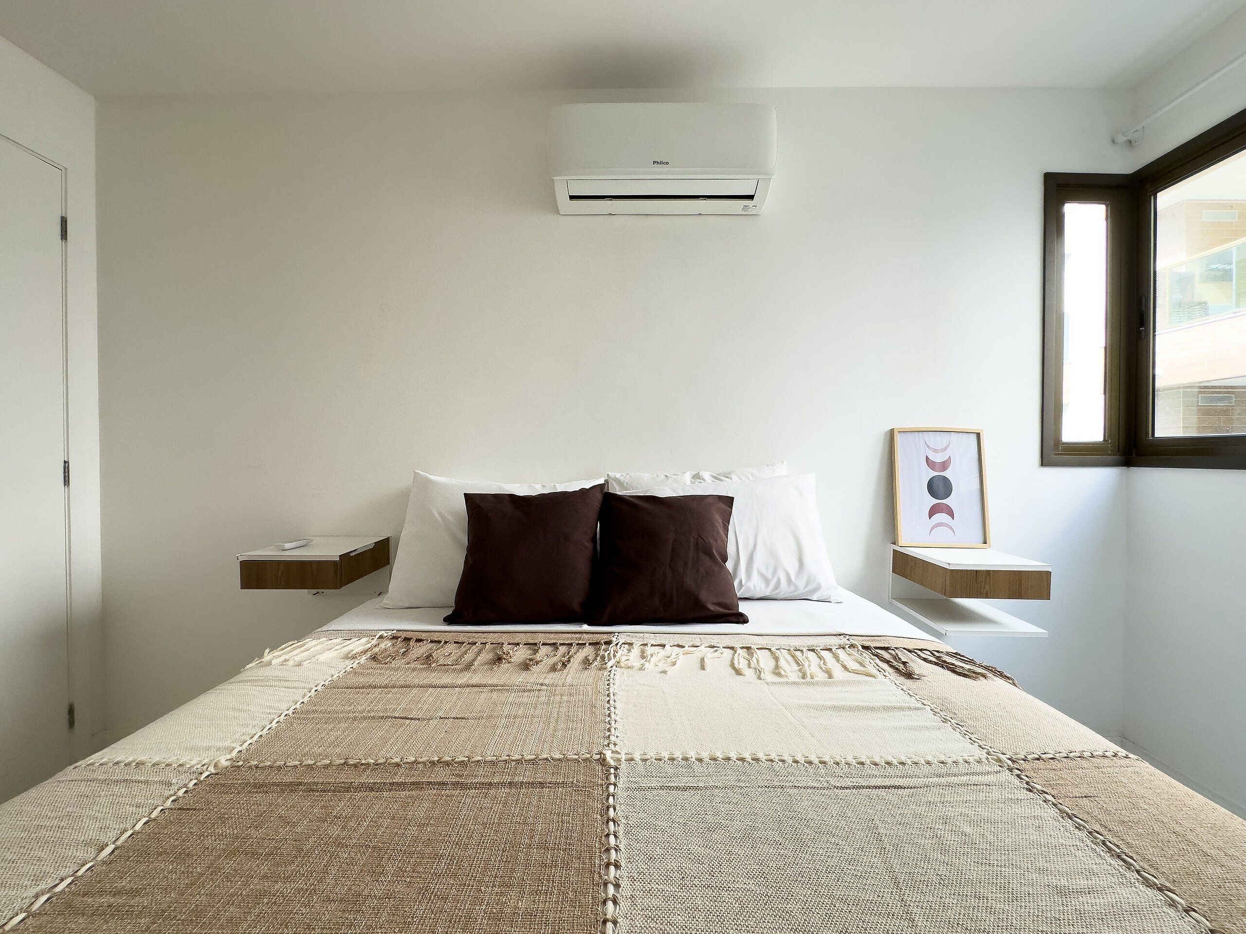 Family Apartment | Desk, laptop workspace, blackout drapes, iron/ironing board
