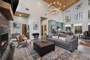 Smart TV, fireplace, video games, books