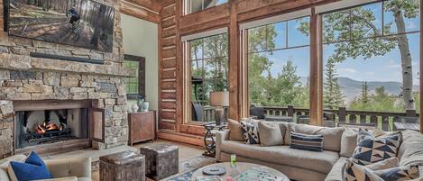 Fernseher, Kamin, Arbeitsbereiche