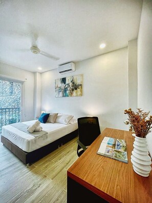 1 bedroom, travel crib, WiFi, bed sheets