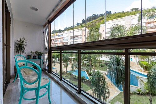 Apartment with one bedroom and living room in the heart of Itaipava