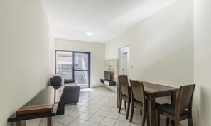 Basic Apartment | Living area - Comfort and Sophistication Just Steps From Praia do Morro - DBH (Guarapari)