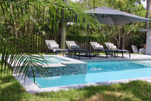 A heated pool