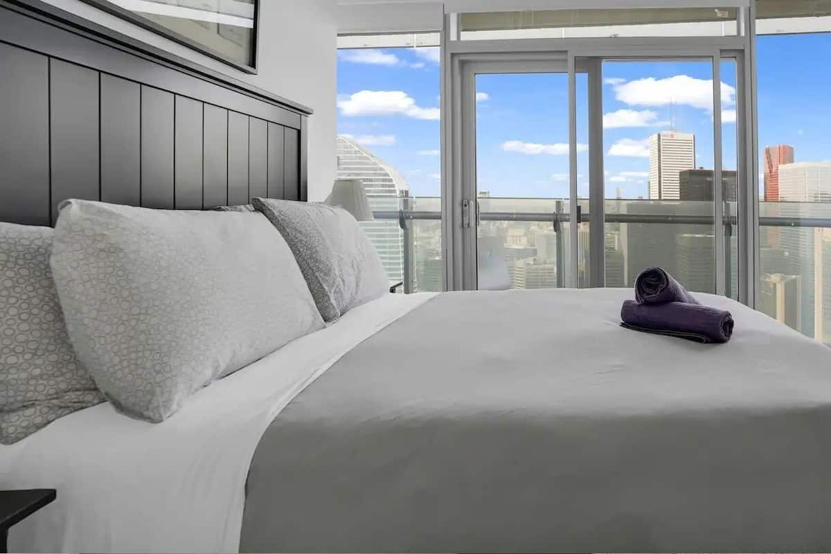 Apartament panoràmic | Llençols italians de la marca Frette i roba de llit d'alta qualitat
