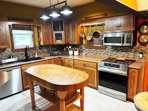 Microwave, oven, stovetop, dishwasher
