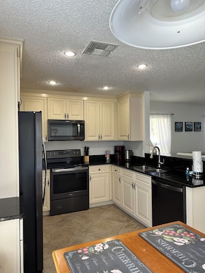 Microwave, oven, stovetop, dishwasher