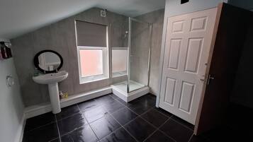 Jetted tub, towels, soap, toilet paper
