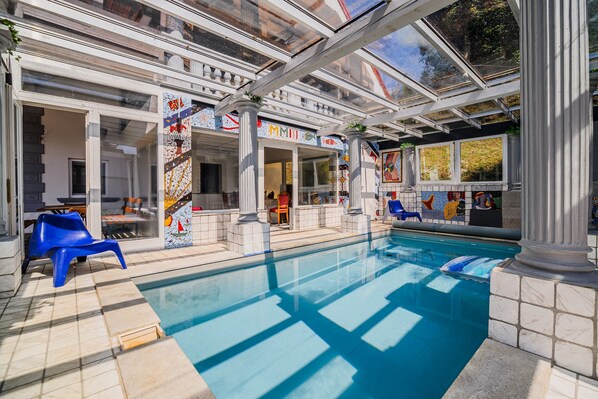 A heated pool