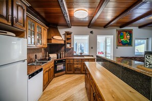 Fridge, microwave, oven, stovetop - 4 Bedroom Villa with Heated Indoor Pool in Kapla (Kapla)