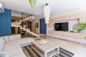 Living area - Private villa with pool and spa for 6 near beach (Tulum)