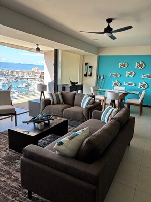 Living area - Beautiful 2 bed, 2 bath 10th floor Condo, with upscale resort amenities! (Puerto Vallarta)