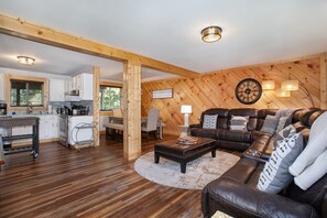 TV, fireplace, video games, ping pong