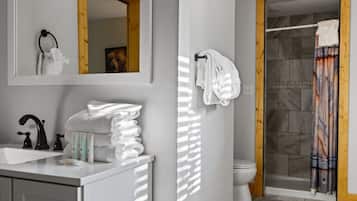 Hair dryer, towels