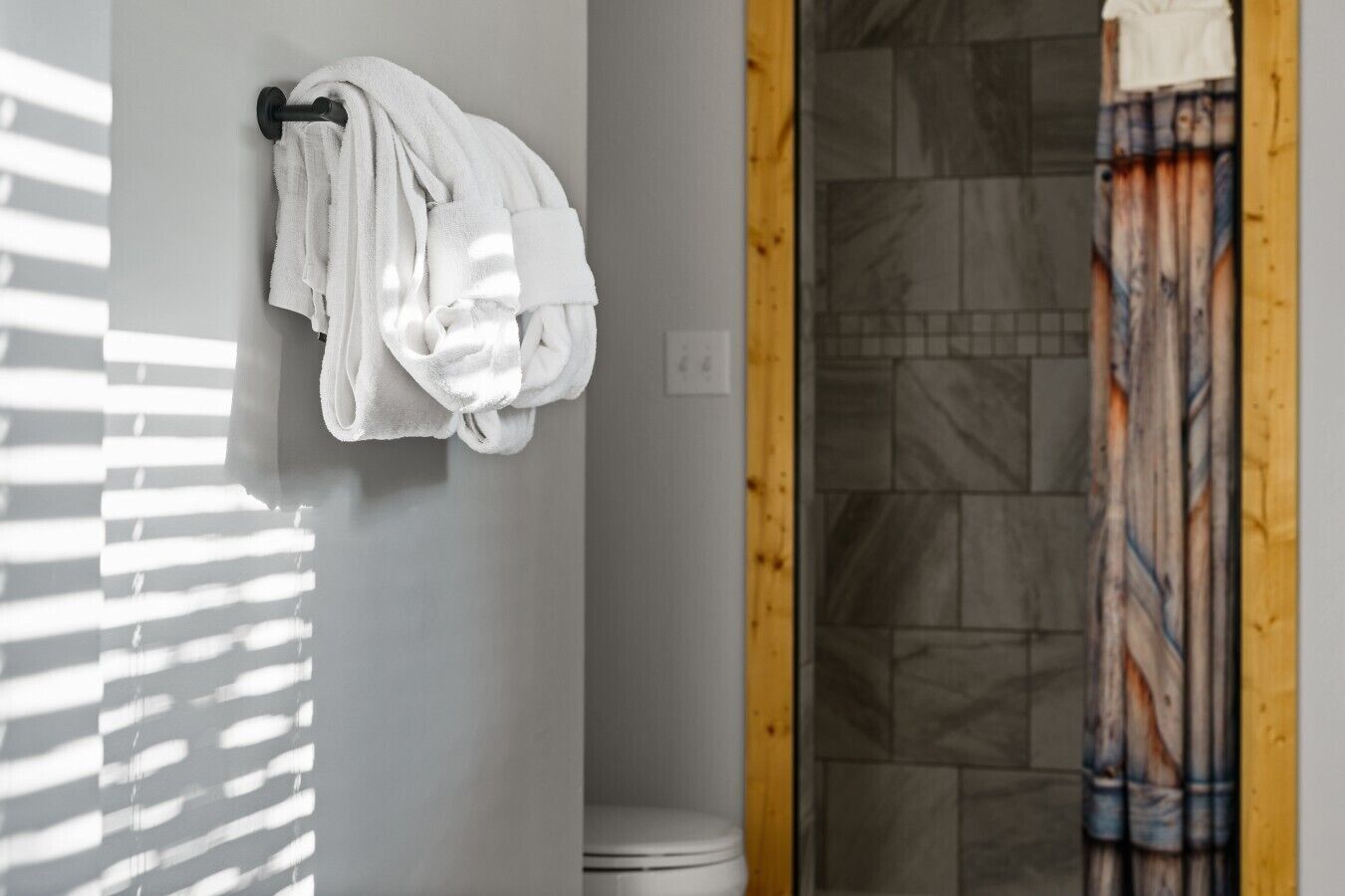 Hair dryer, towels