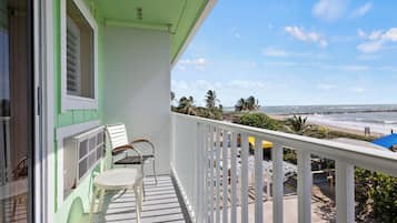 Studio Suite, 2 Double Beds, Balcony, Ocean View | Terrace/patio