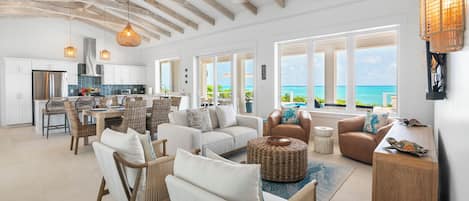 Smart TV, books, stereo