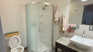 Serviettes fournies, savon, papier toilette
