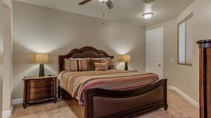 4 bedrooms, in-room safe, iron/ironing board, travel cot