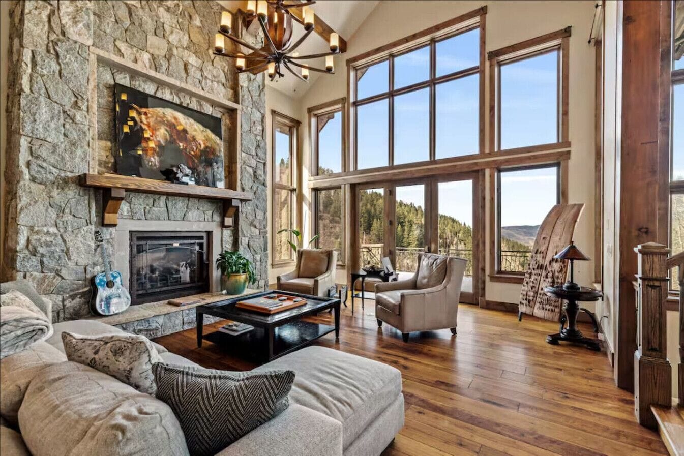 TV, fireplace, stereo