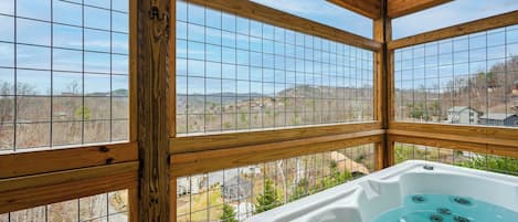 Indoor spa tub