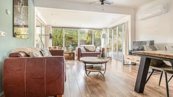 Smart TV, fireplace