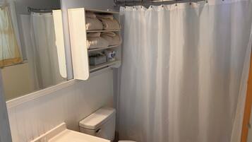 Hair dryer, towels