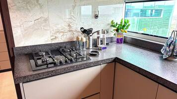 Microondas, horno y parrilla de estufa