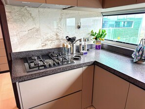 Microondas, horno y parrilla de estufa