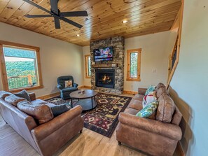 Smart TV, fireplace
