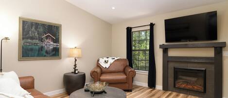 TV connectée, cheminée