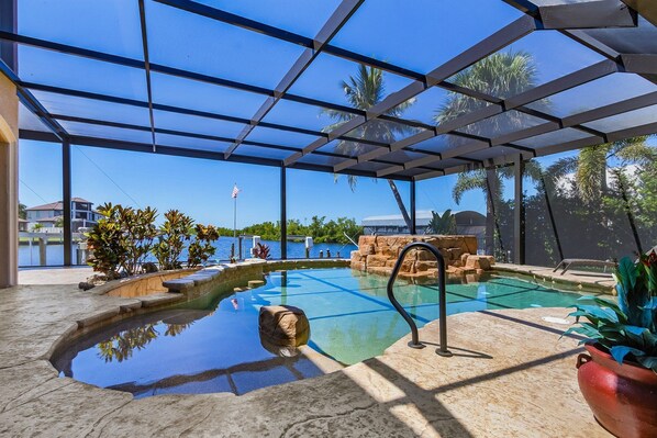 A heated pool