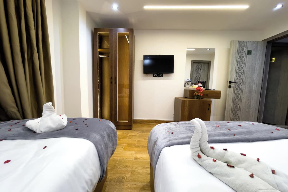 Phòng 2 giường đơn phong cách cổ điển | Két bảo mật tại phòng, trang trí khác biệt