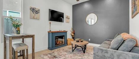 TV connectée, cheminée