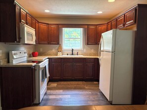 Microwave, oven, stovetop, dishwasher