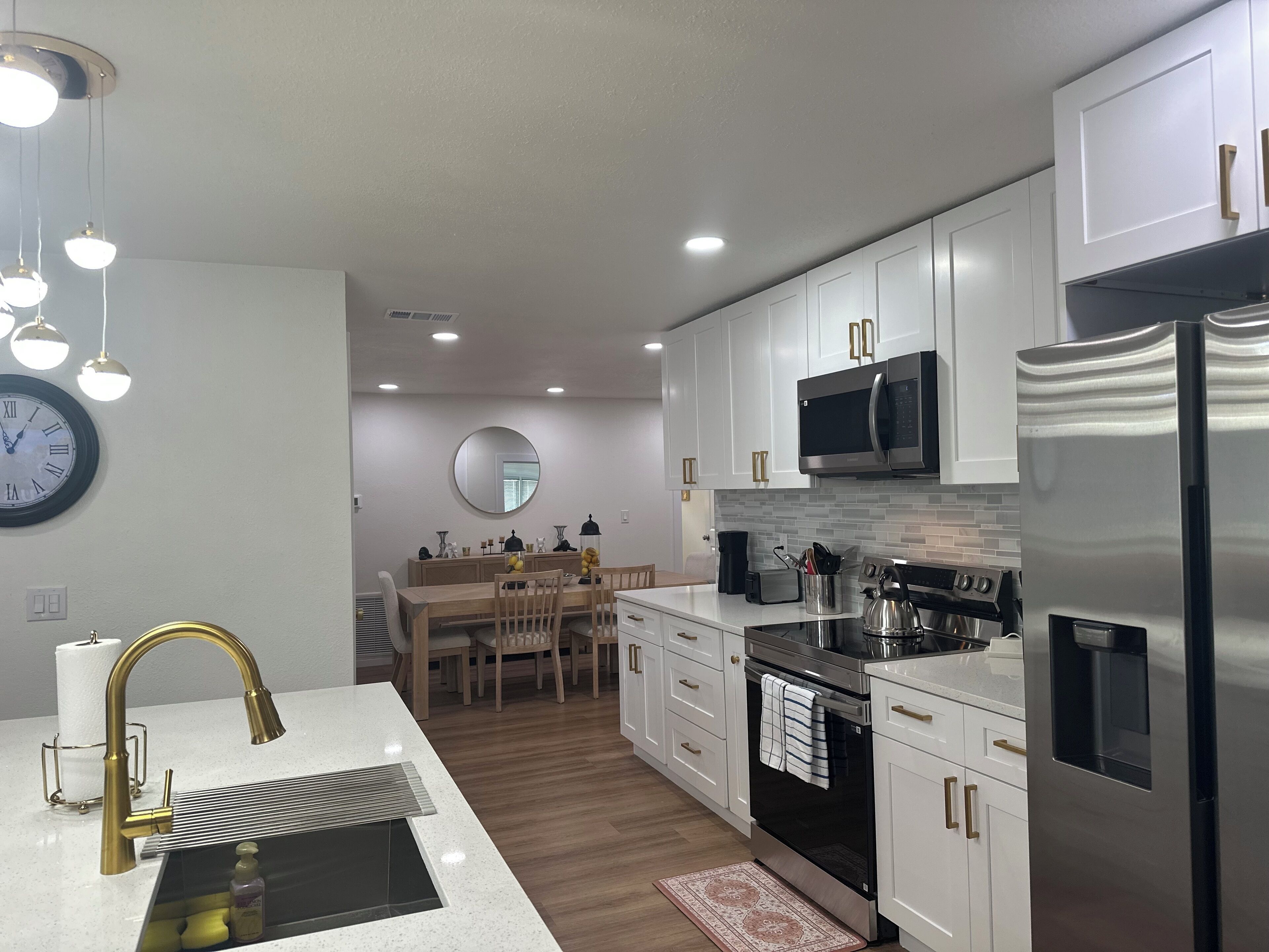 Microwave, oven, stovetop, dishwasher