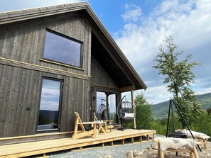 Terrace/patio - Cabin at Norefjell ski resort, nice view (Noresund)