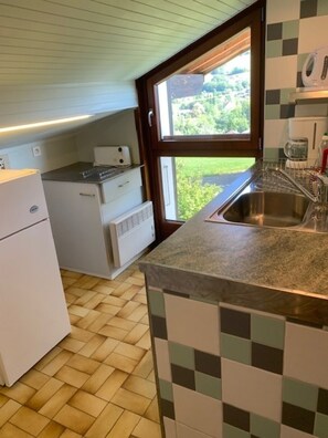 Microwave, oven, stovetop, dishwasher - Magnificent apartment overlooking the Vallée Verte (Habère-Lullin)