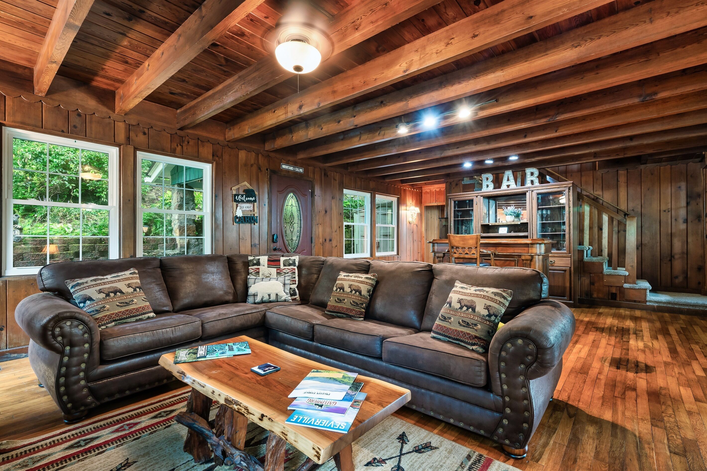 智能电视、壁炉、书