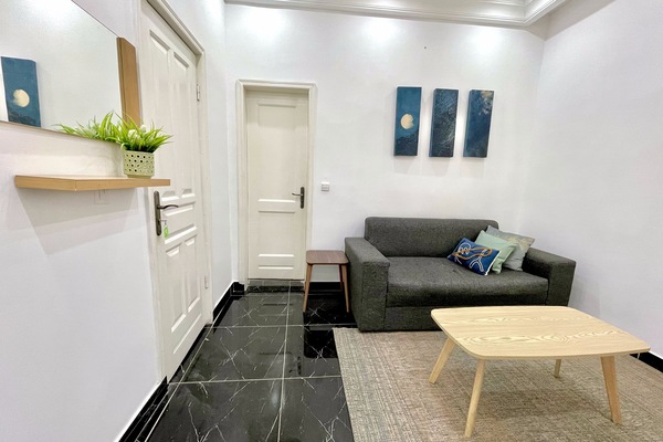Comfort Apartment, Balcony, Beach View | Living area