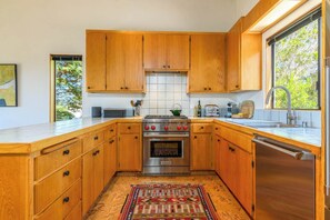 Fridge, oven, stovetop, dishwasher