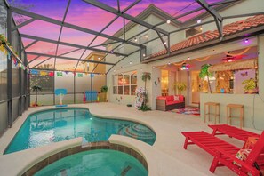 Indoor pool, a heated pool