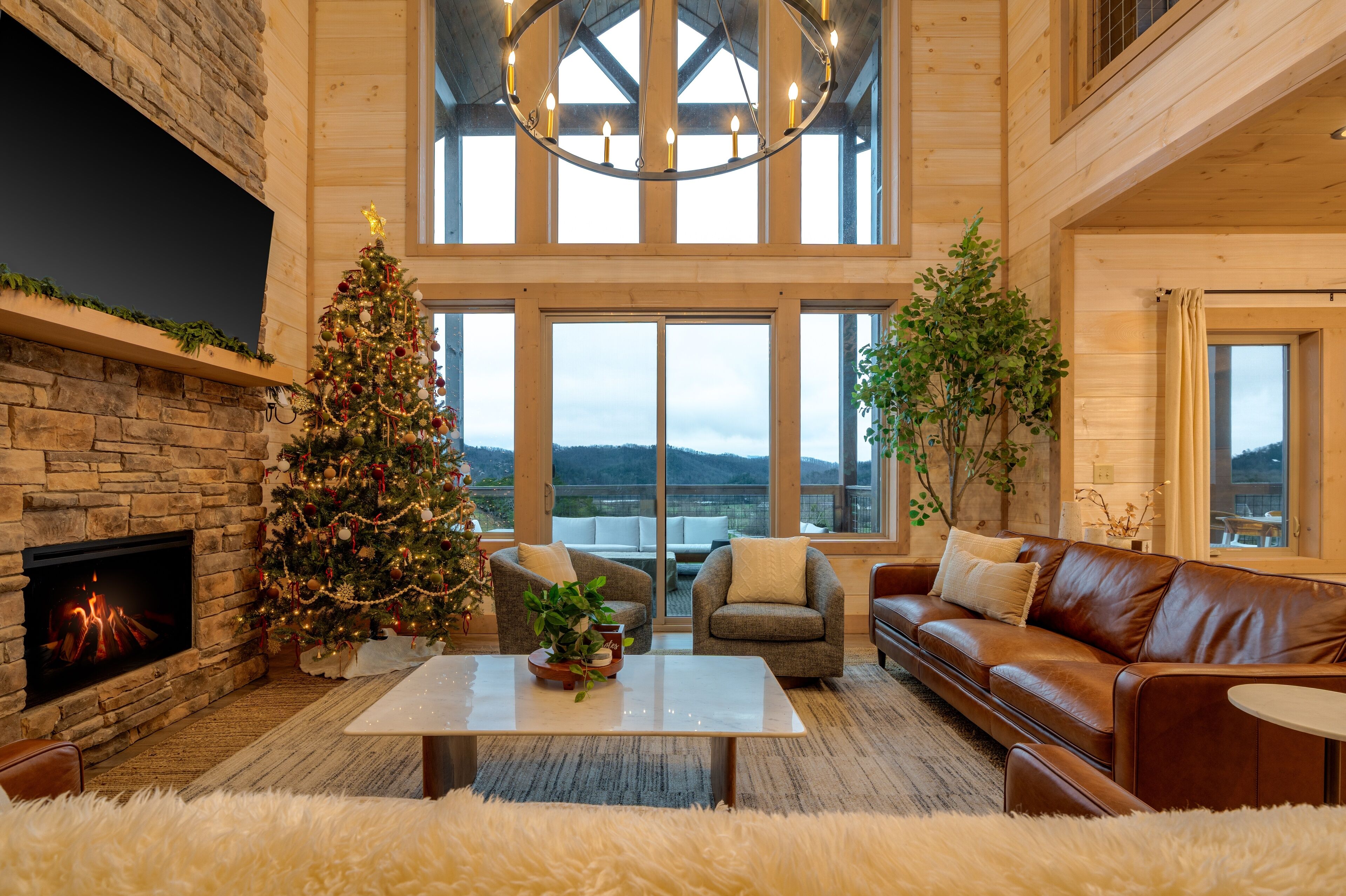 Cabin, 4 Bedrooms | Living area