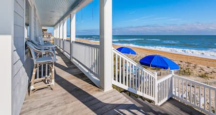 Ocean Paradise | Oceanfront Home with Balconies + Direct Beach Access