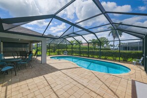 A heated pool