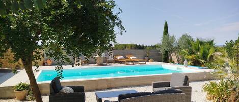 Outdoor pool, a heated pool