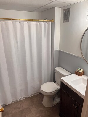 Hair dryer, towels